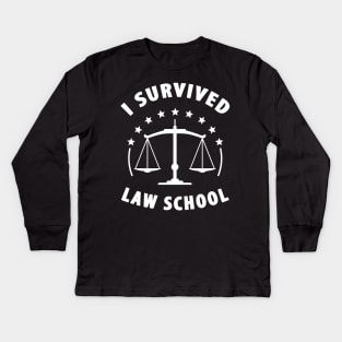 I survived law school Kids Long Sleeve T-Shirt